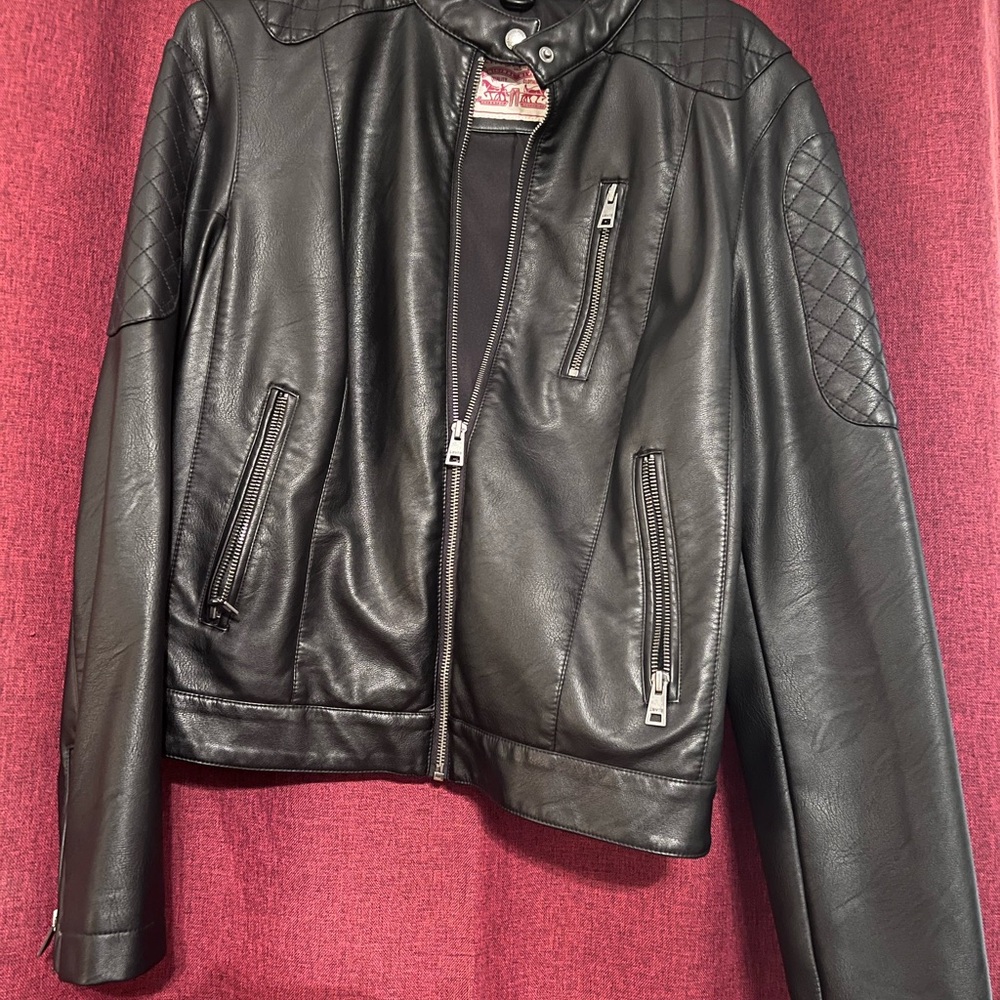 Levi's Black Quilted Leather Jacket
